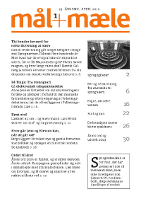 Mål og Mæle 33:1